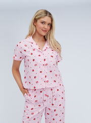Strawberry cotton pyjama set
