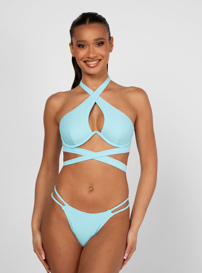 Ibiza halter-neck strap bikini top