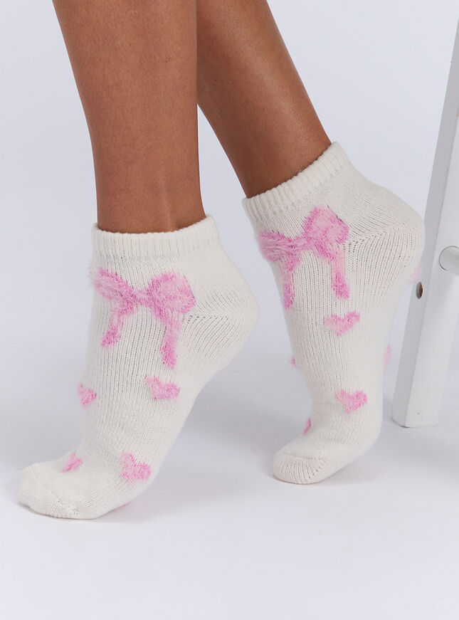 2 pack bow trainer socks