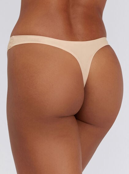 Seamless microfibre thong