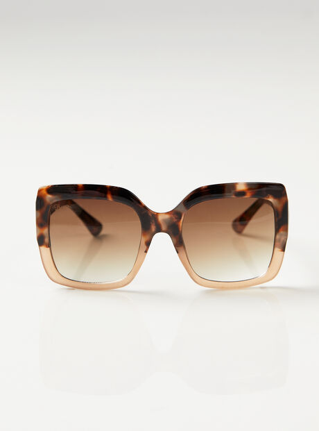 Leopard square sunglasses