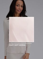 Ribbed modal pyjama top