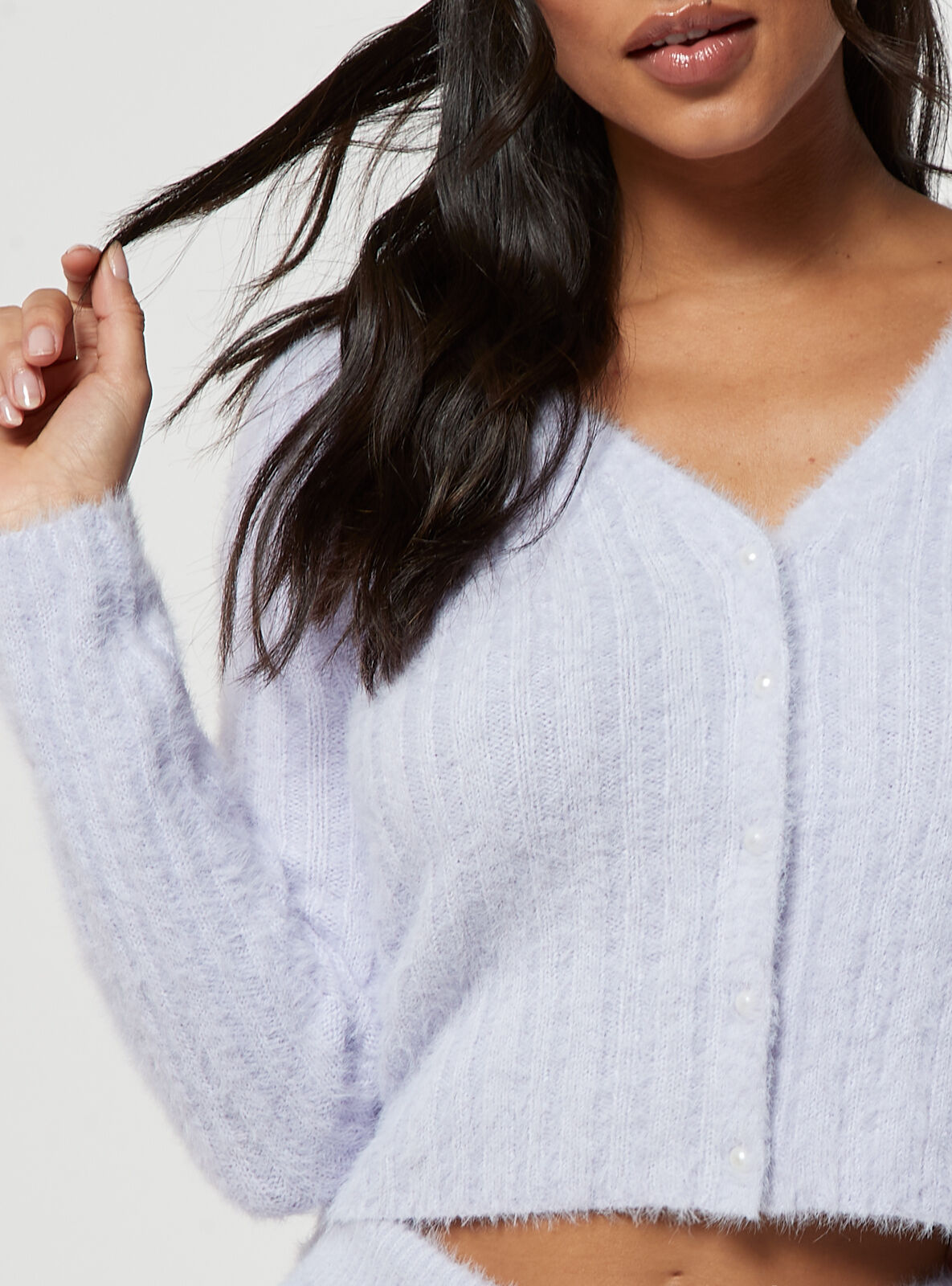 Lilac cropped cardigan hot sale