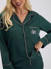Sweet dreams satin long pyjama set