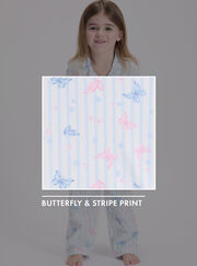 Kids' butterfly fleece pyjamas in a bag