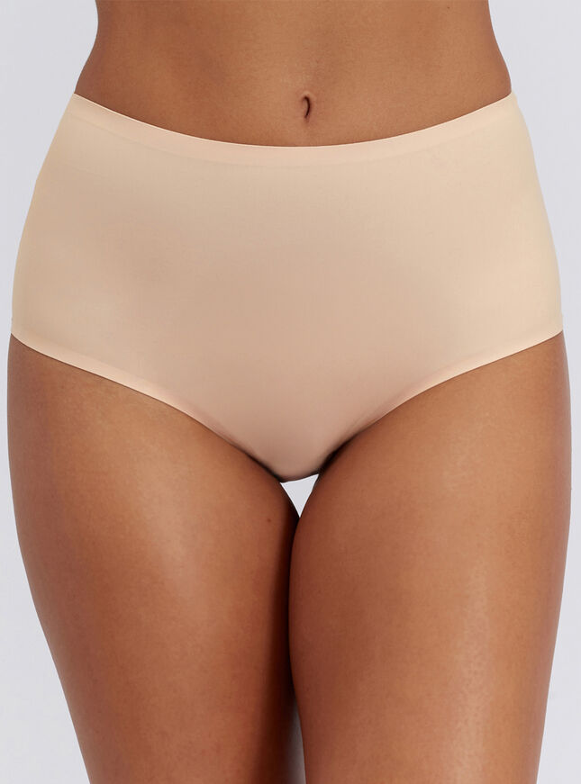 Seamless microfibre high waist briefs