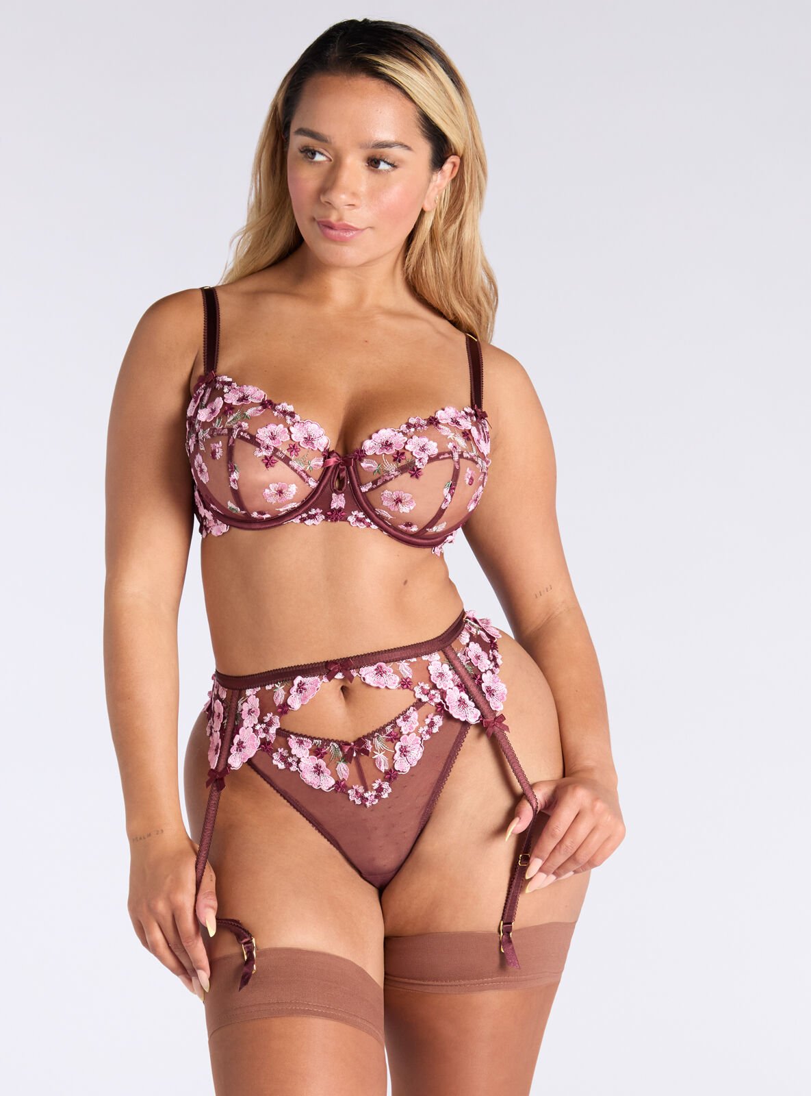 Boux Avenue Balconette Bra Evelyn Women's Sheer Embroidered Ladies Sexy Lingerie-image