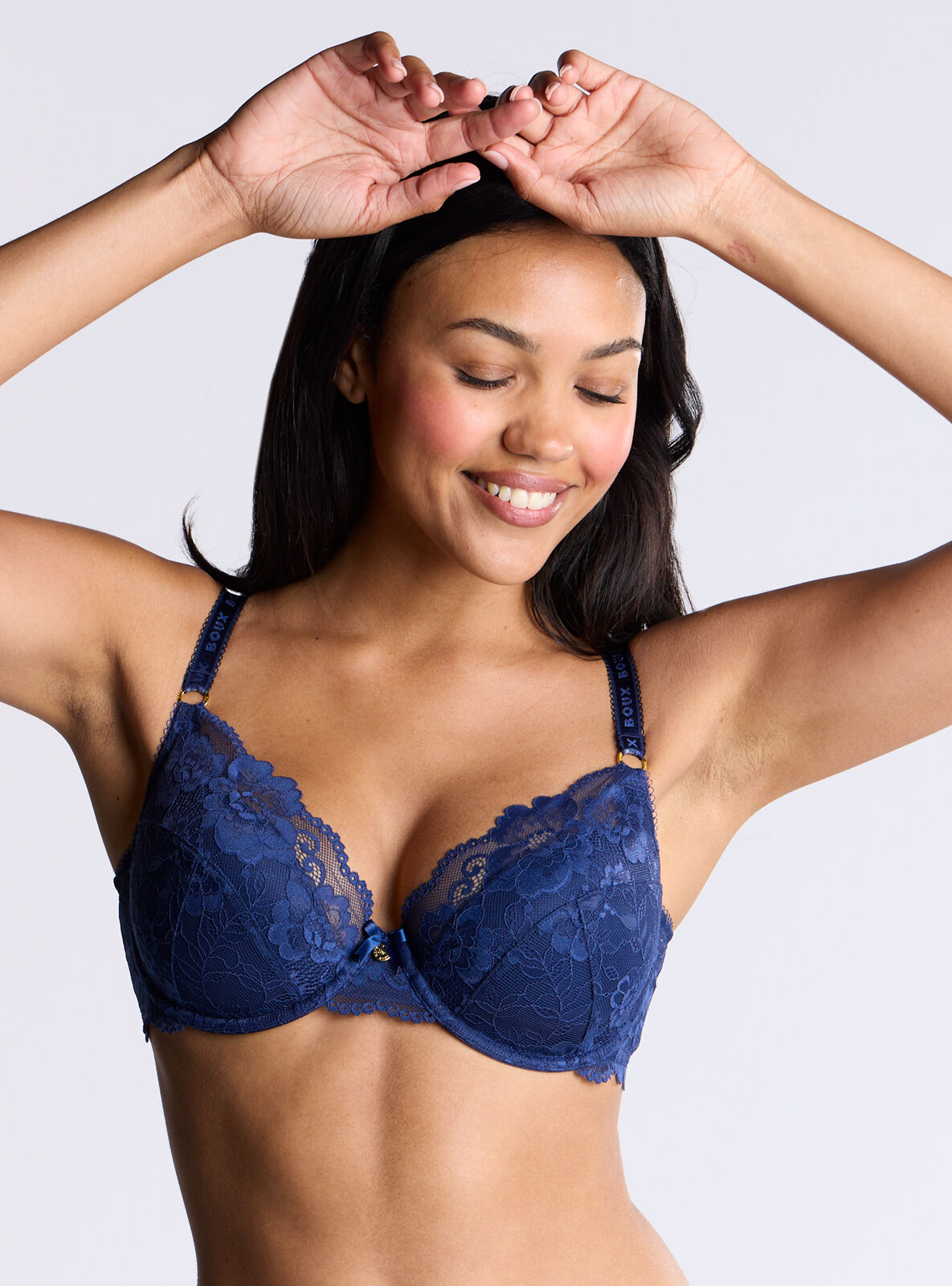 Boux Avenue Balconette Bra Women's Harper Lace Ladies Lingerie Adjustable Straps-image