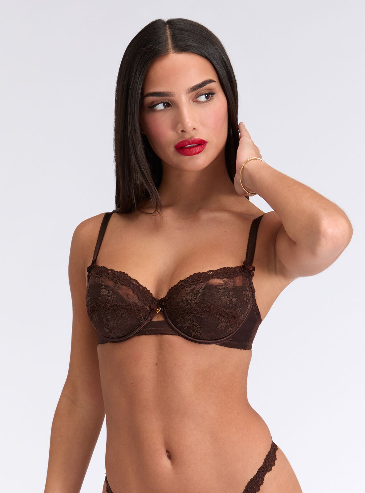 Boux Avenue Balconette Bra Callie Women's Floral Lace Padded Ladies Lingerie-image