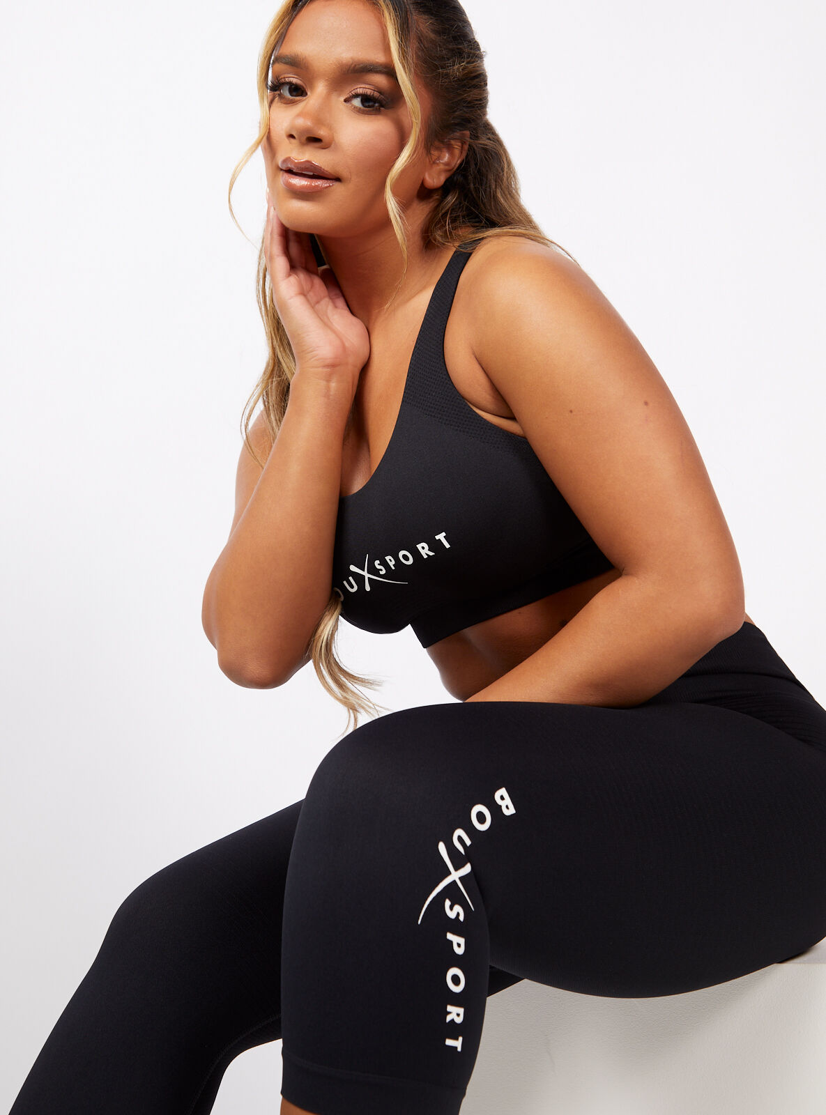 Boux Avenue Capri Leggings Women's Sculpting High Waist Sports Stretchy Pants-image