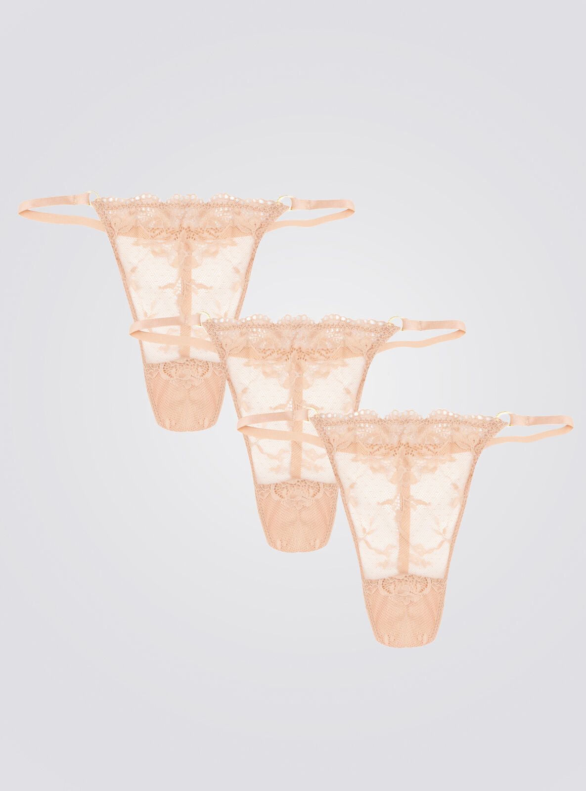 Boux Avenue G-String Thongs Women’s Cora Lace Tanga Knickers Underwear 3 Pack