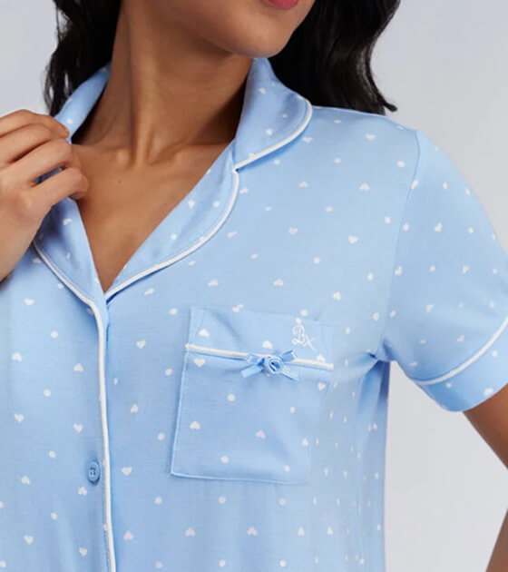 Heart Modal Long Pyjama Set