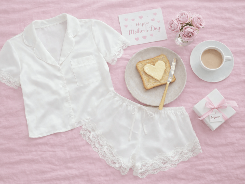 Luxurious satin nightwear for Mother’s Day
