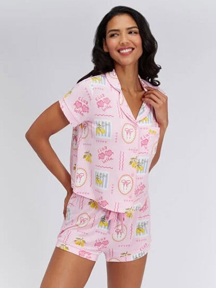 Postcard modal short pyjama set
