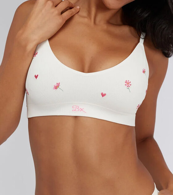 Floral Embroidered Seamless Bralette