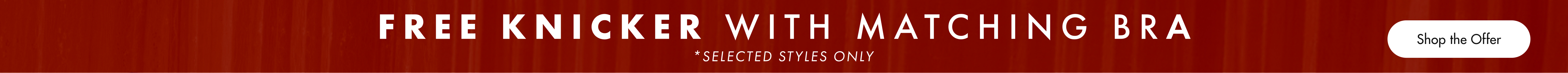 Shop Free Knicker With Matching Bra