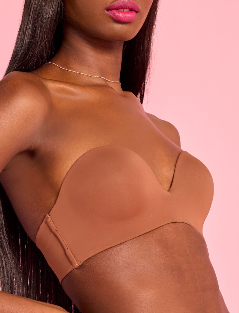 Strapless microfibre multiway bra