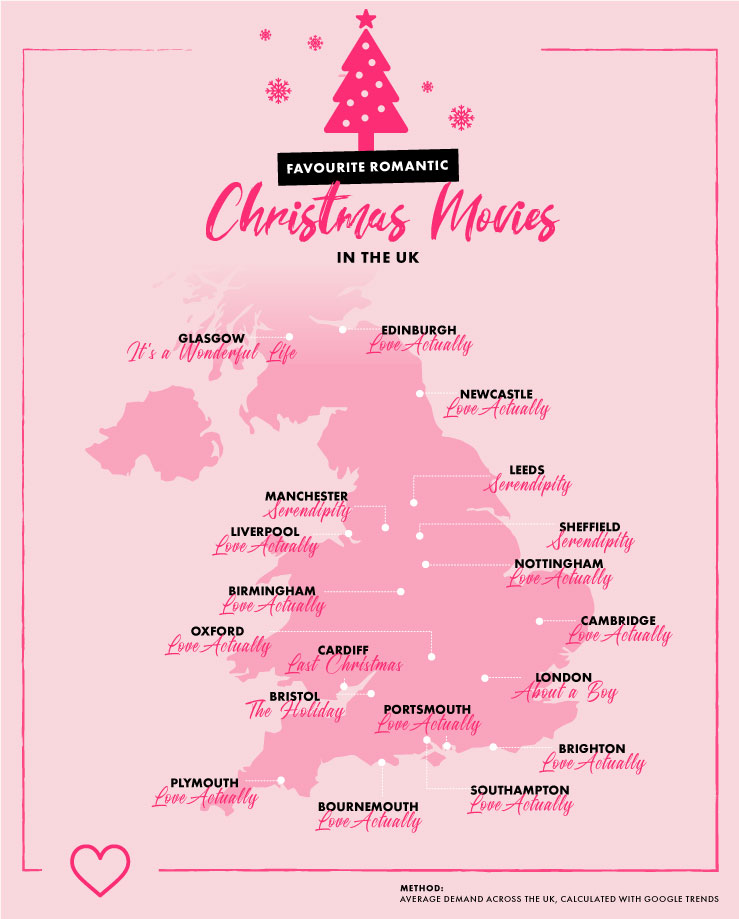 UK Map of Christmas Movies
