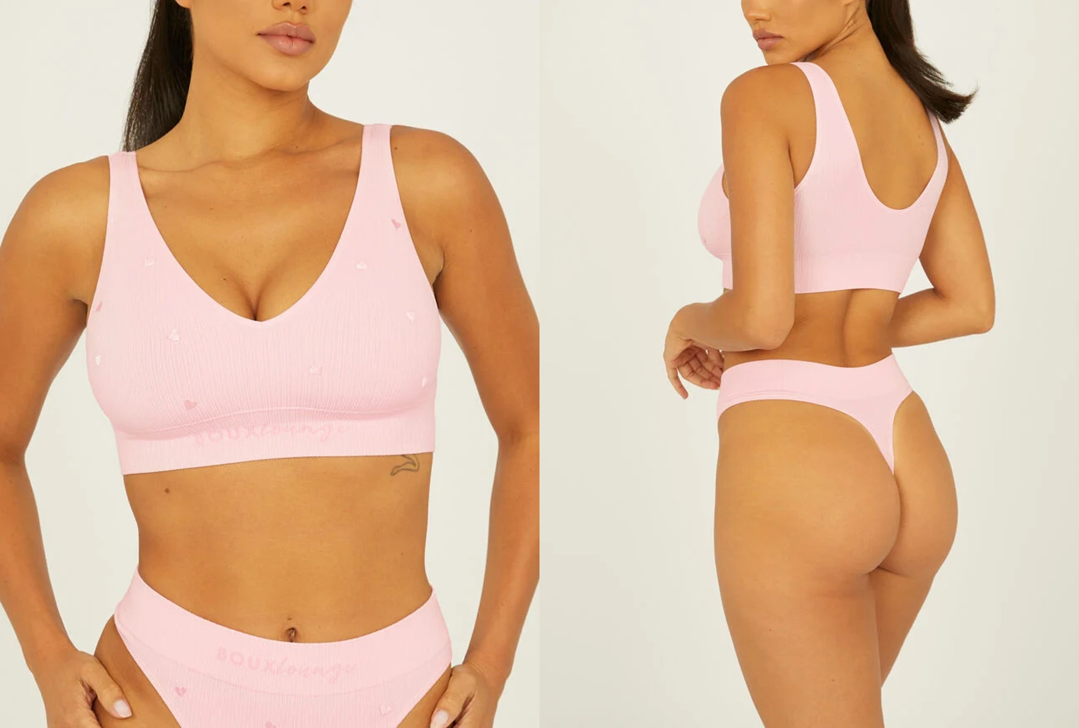 PLUS RIBBED SEAMLESS BRA SET