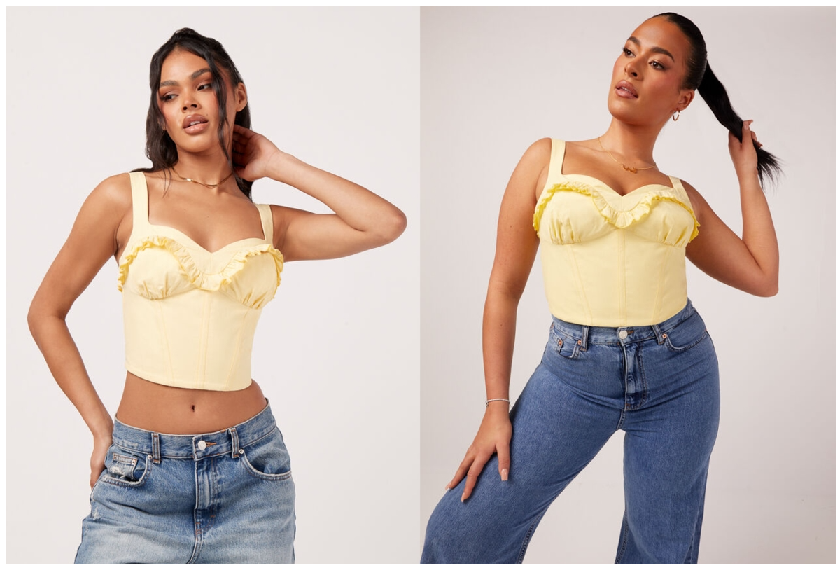 Sweetheart Bustier Corset Top in Lemon