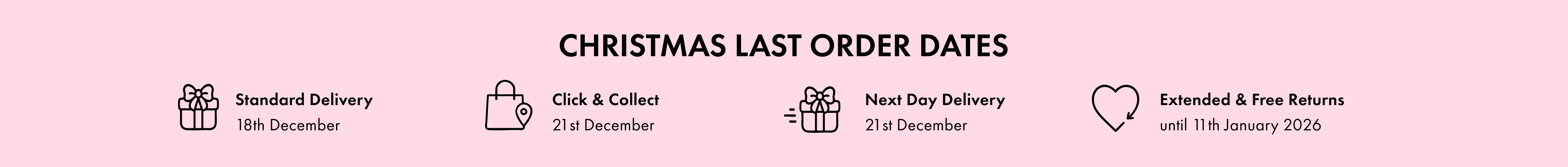 Christmas Last Order Dates