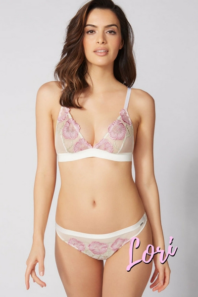 Lori non-padded triangle bra & thong