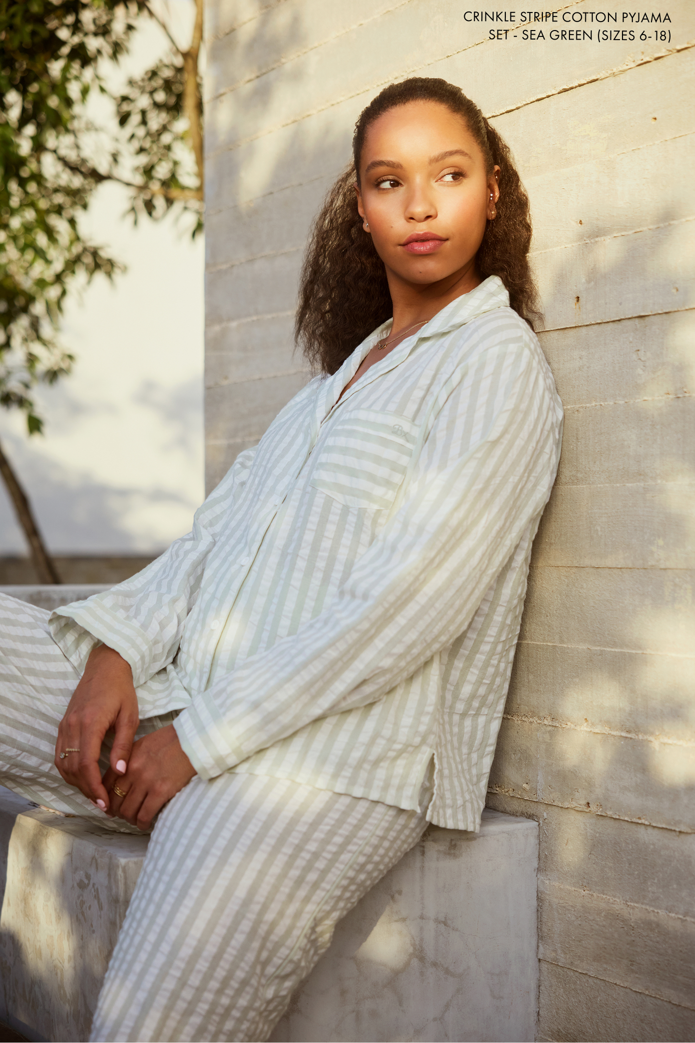 Woman In Pyjama Set