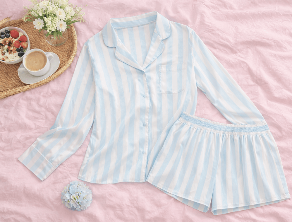 Oversized satin pyjama set gift for Mother’s Day