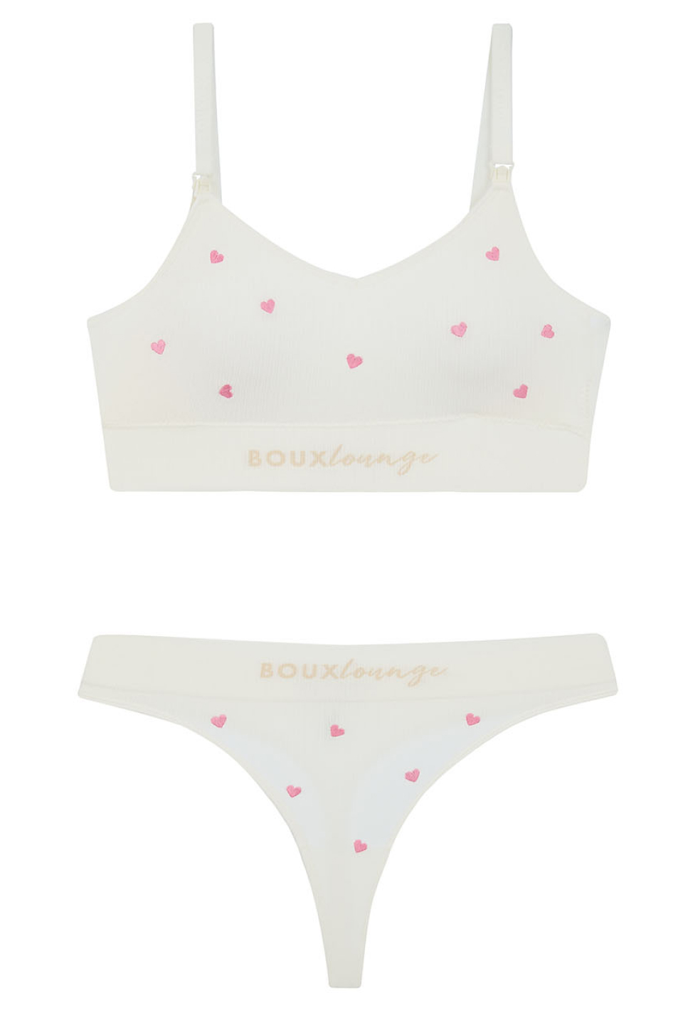 Cream Nursing Bra Set