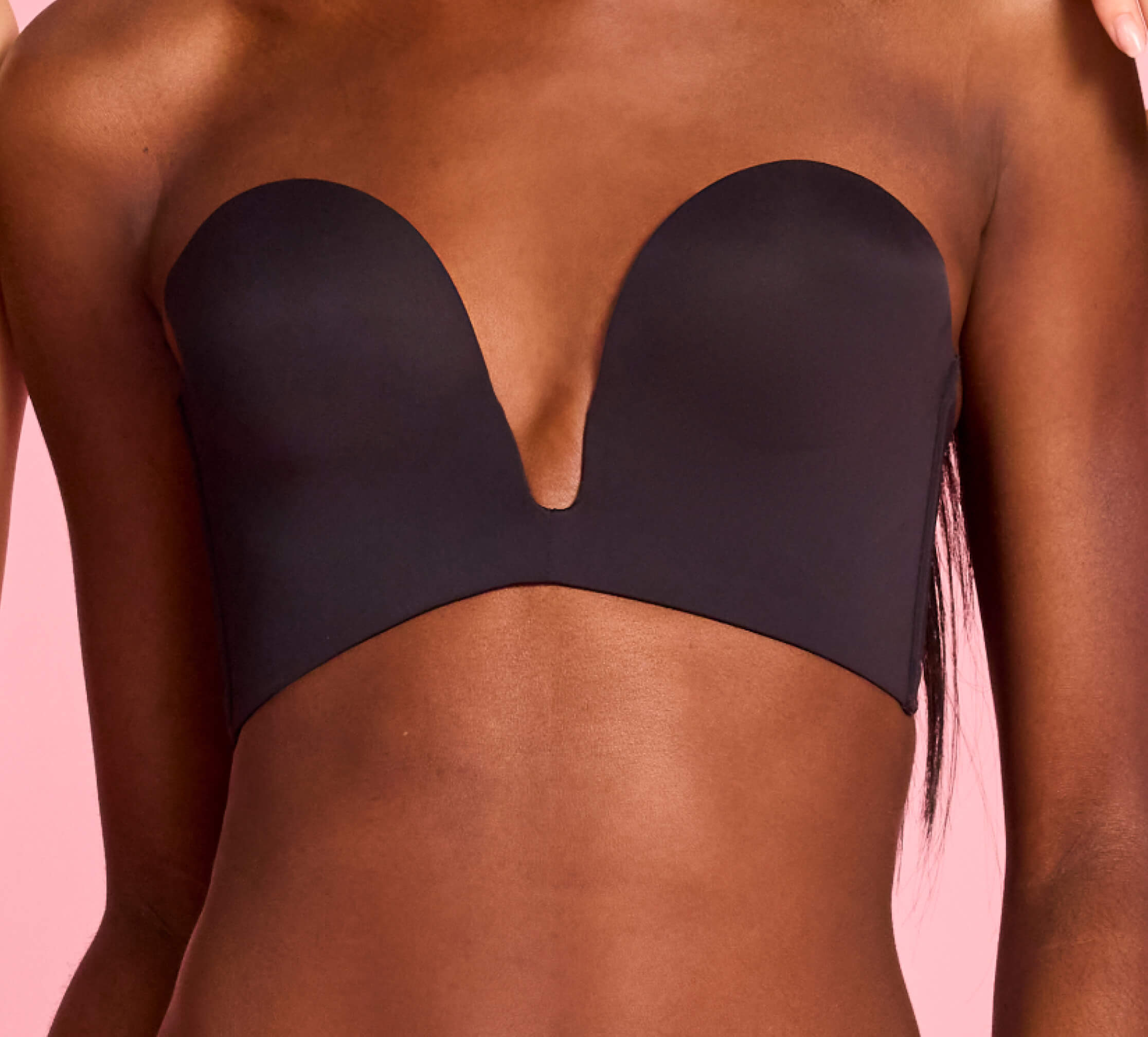 Strapless u-wire microfibre multiway bra