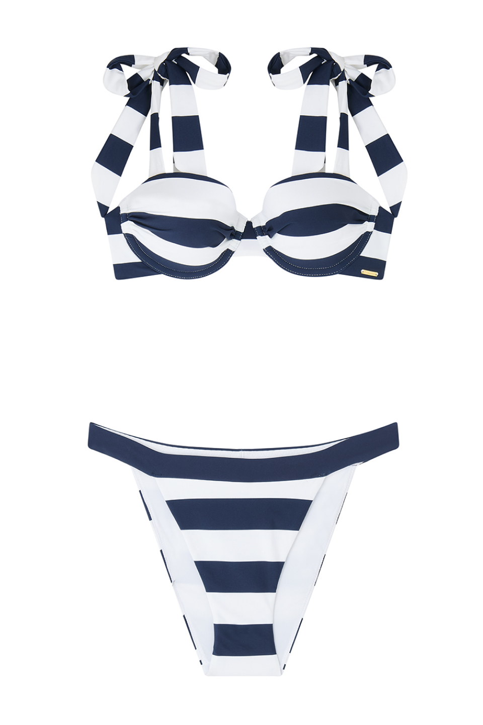 striped bikini set