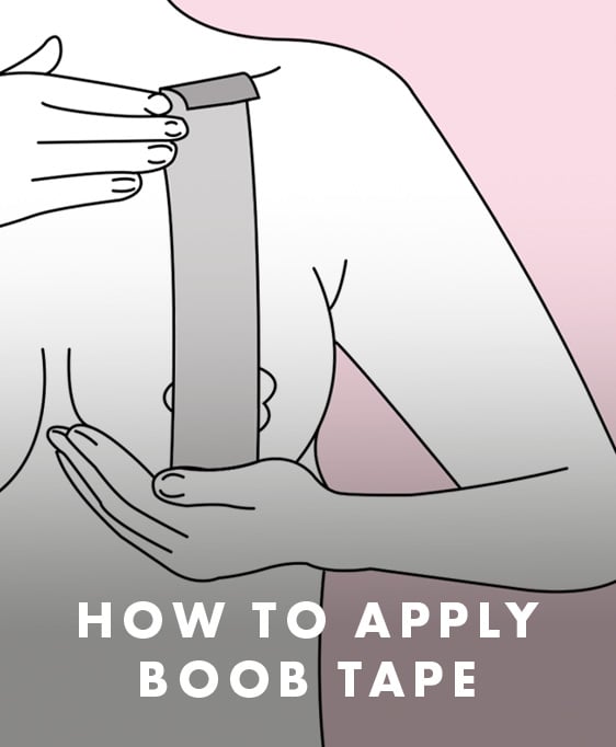 Boob tape application