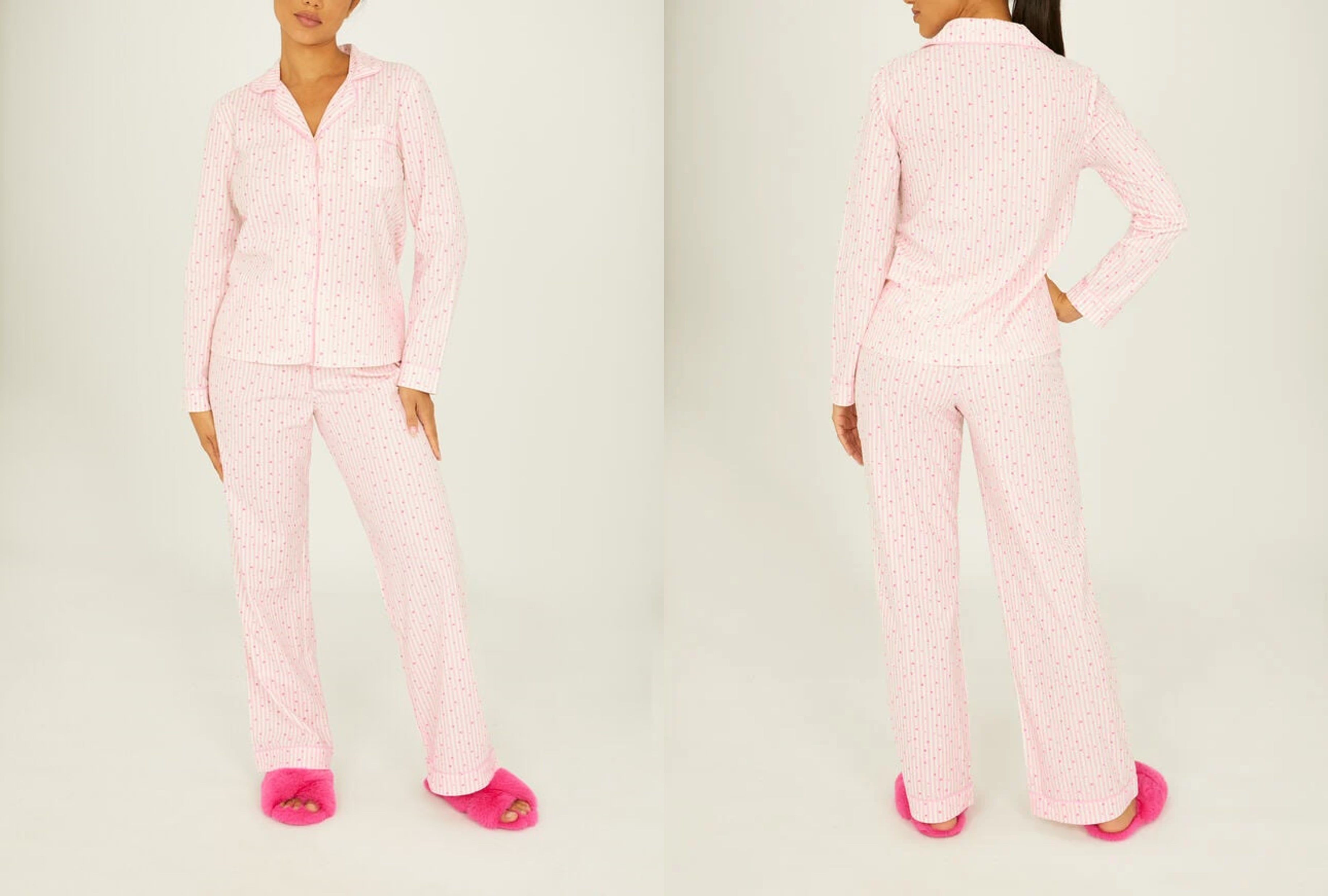 Long pyjamas in faux shearling and soft fleece, Pyjamas and Loungewear