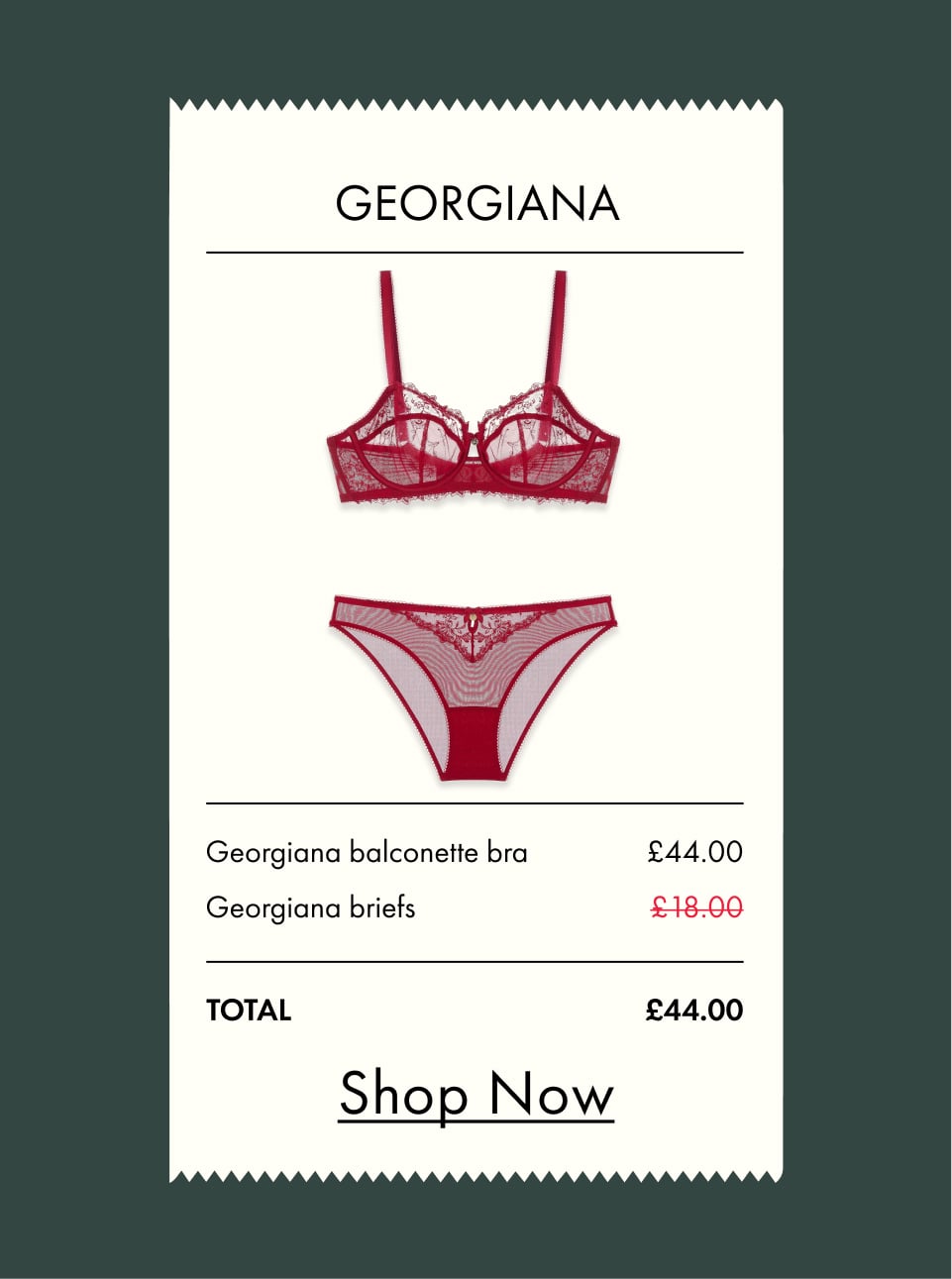 Georgiana embroidered balconette lingerie set