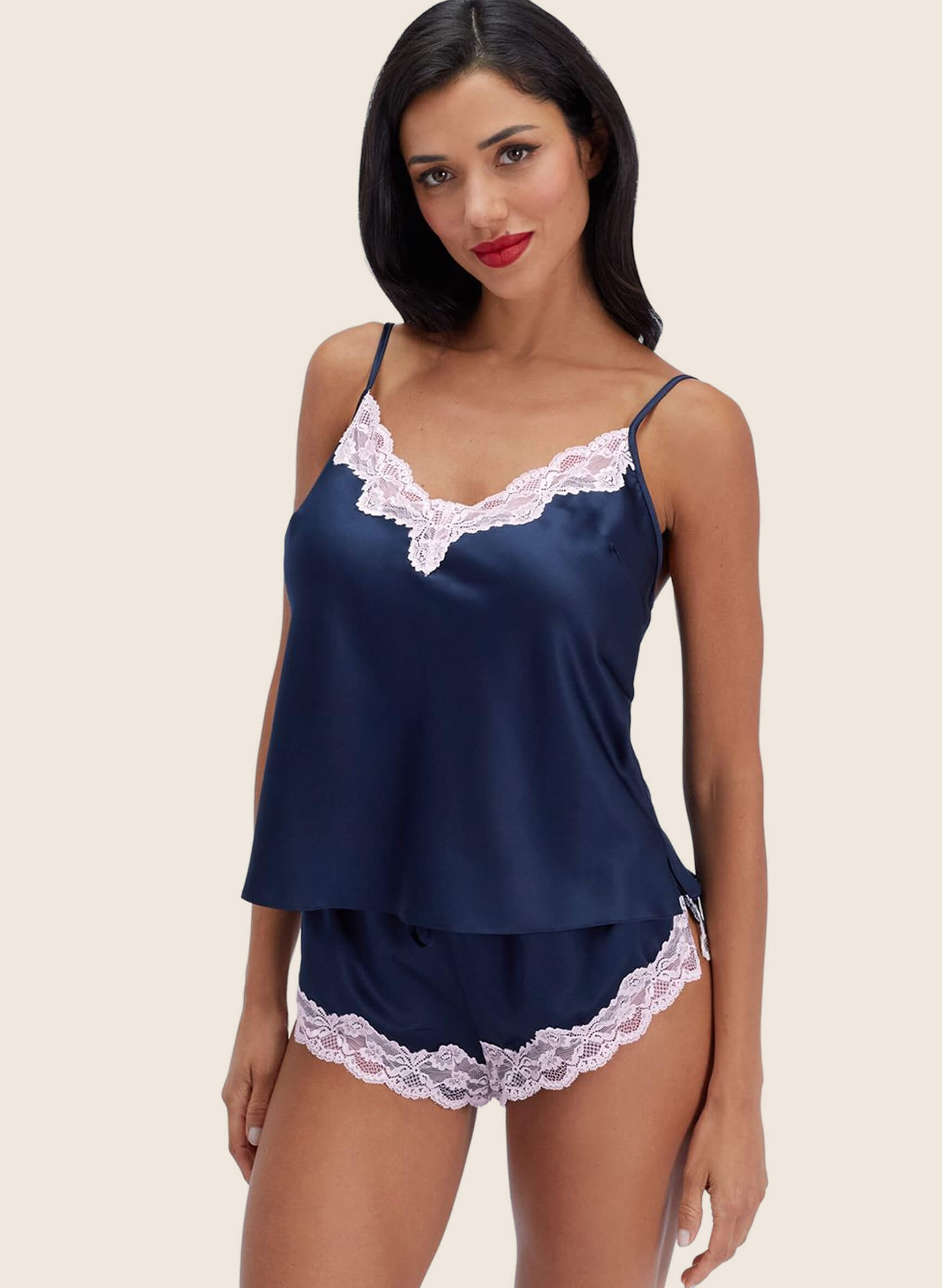 Amelia matte satin cami set 
