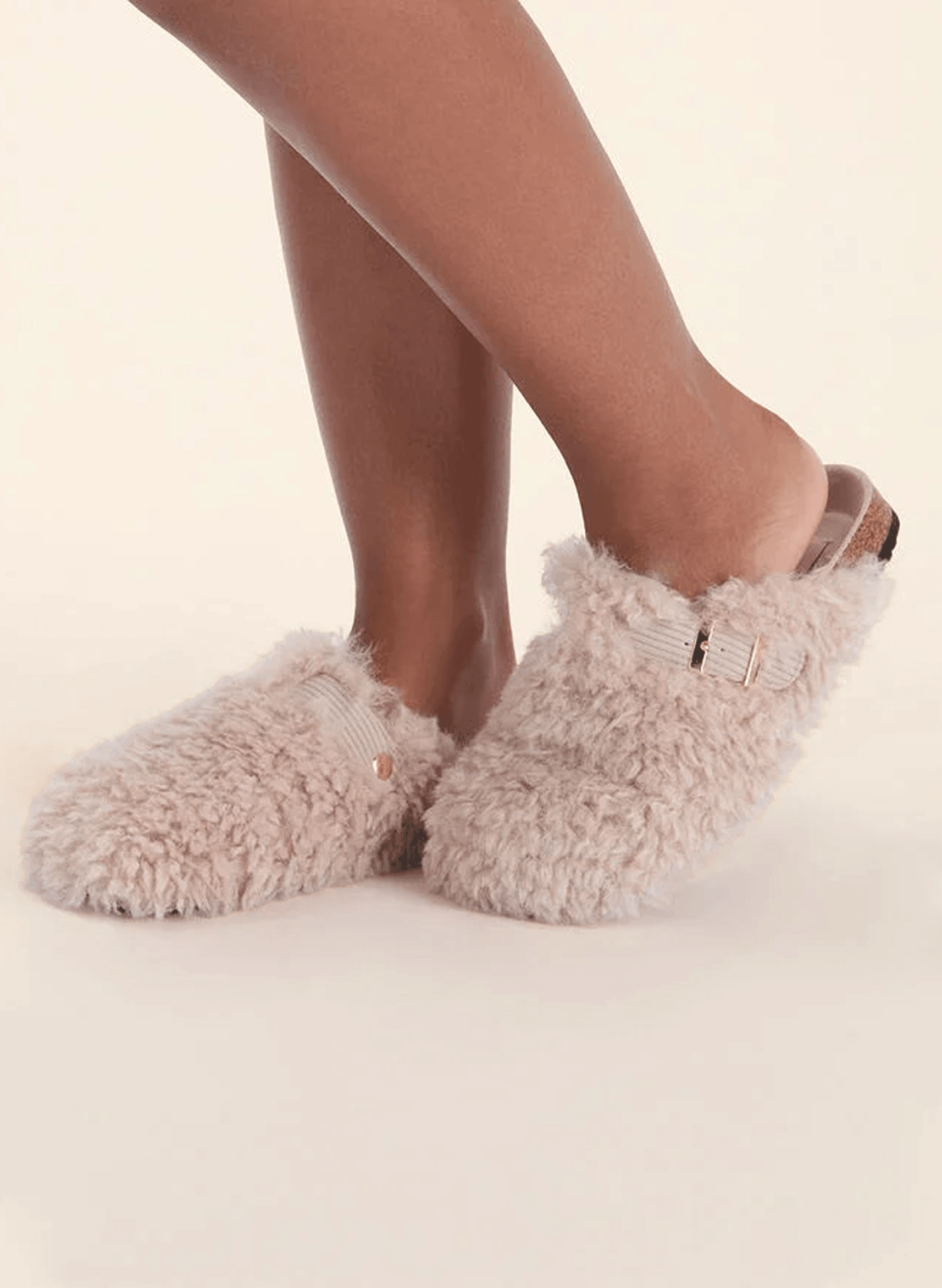Teddy fleece clog mule slippers