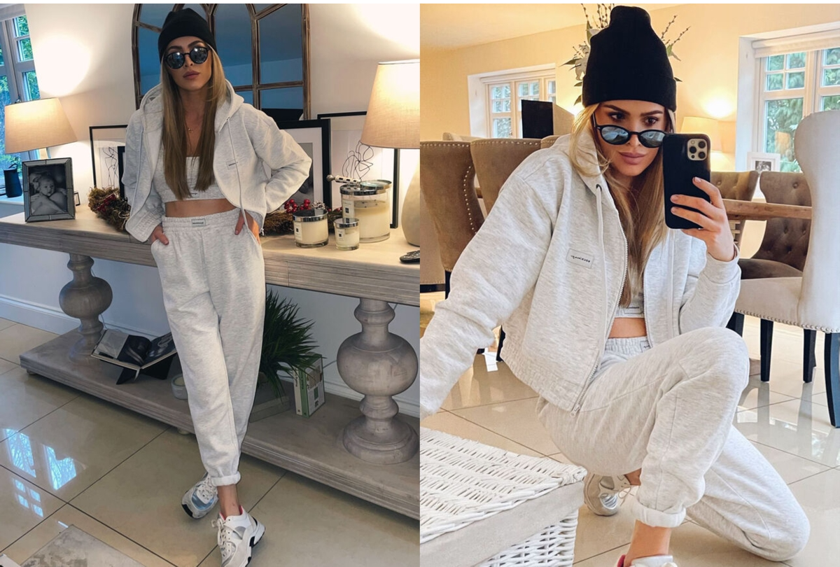 Grey Joggers and Hoodie Set