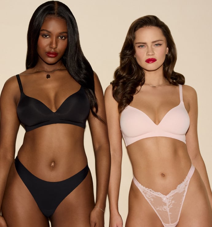 Comfort microfibre plunge bra