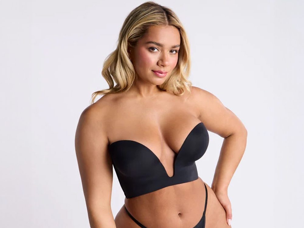 Strapless u-wire microfibre multiway bra