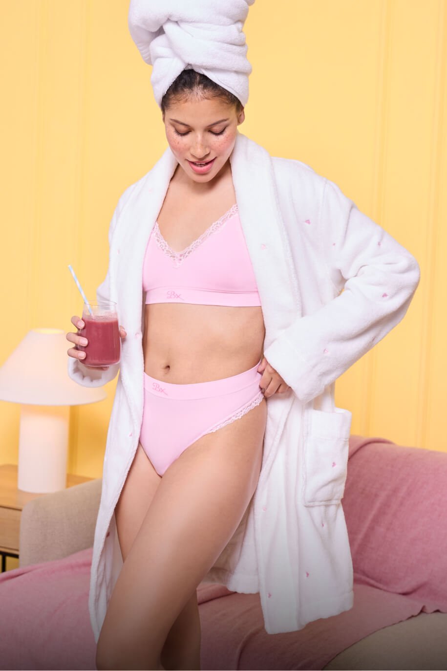 Heart Towelling Short Robe - Shop Now