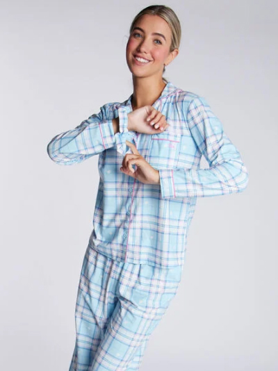 Heart check fleece pyjamas in a bag