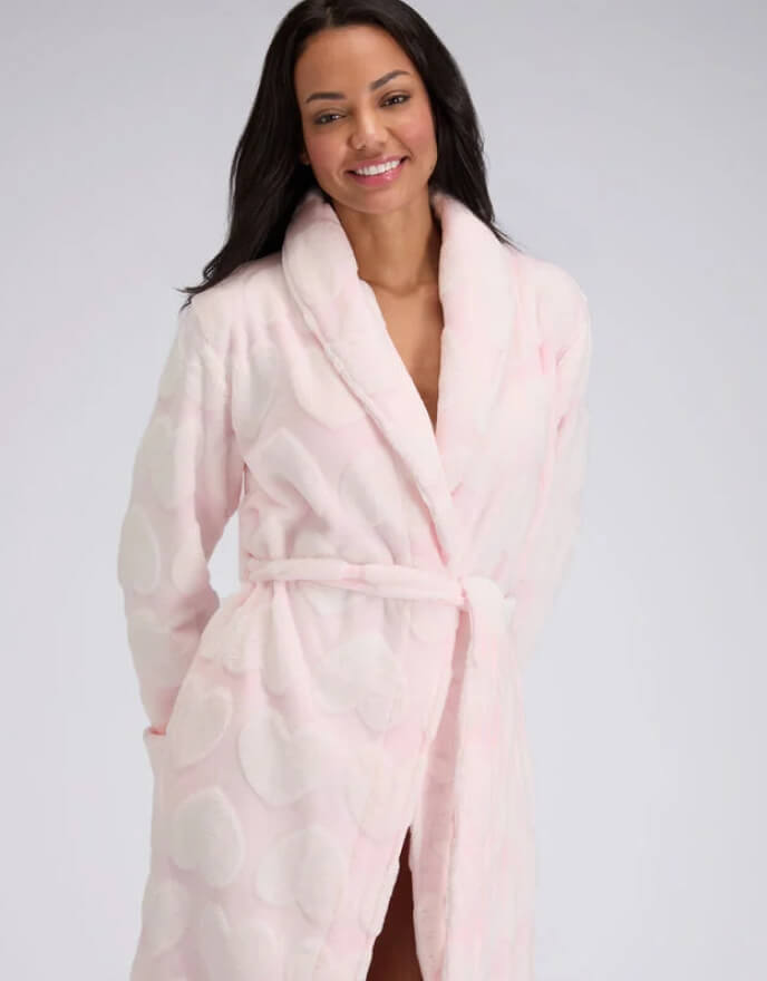 Heart long dressing gown - Pink Heart long dressing gown - Pink
