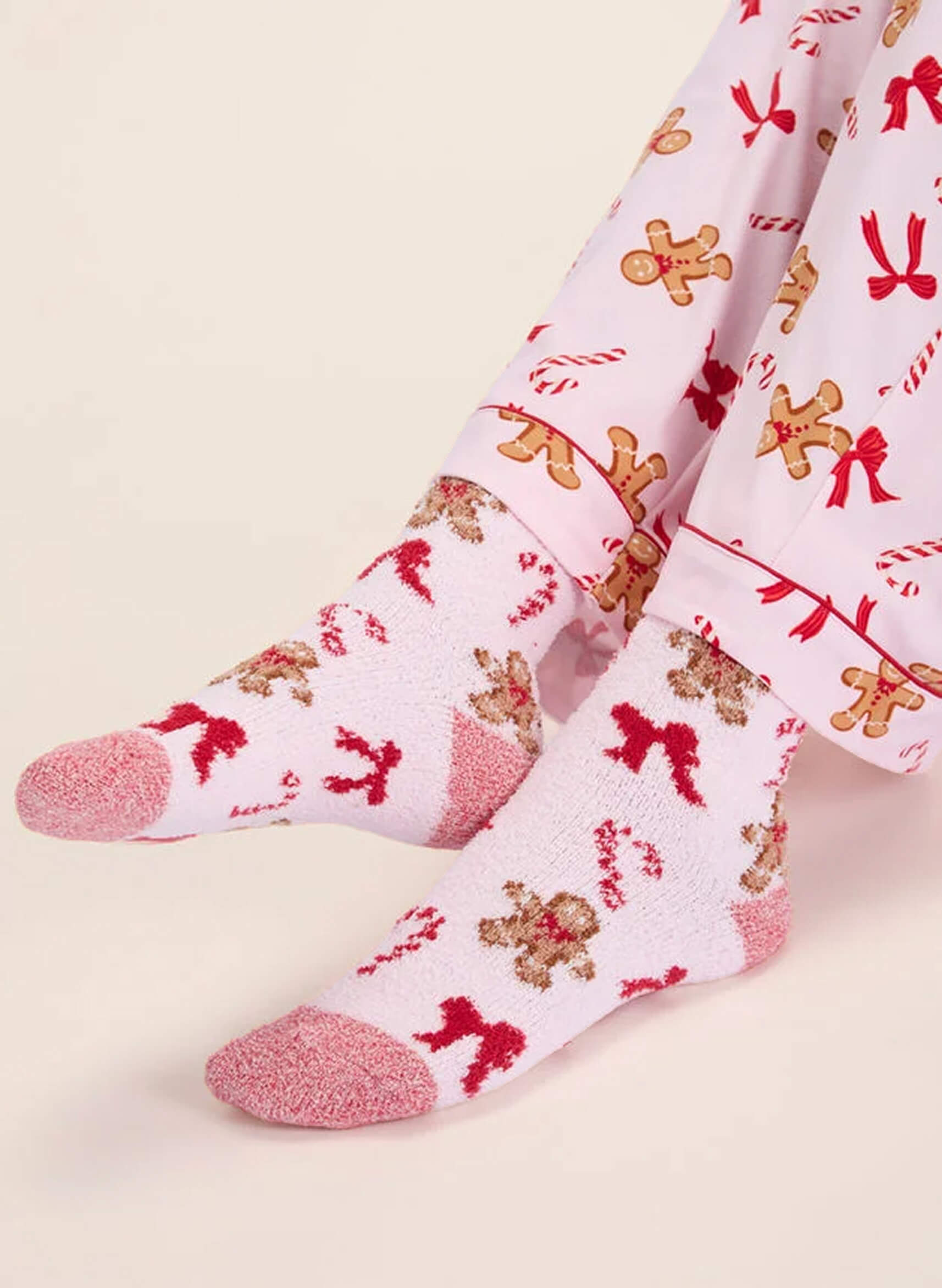 Gingerbread cosy ankle socks