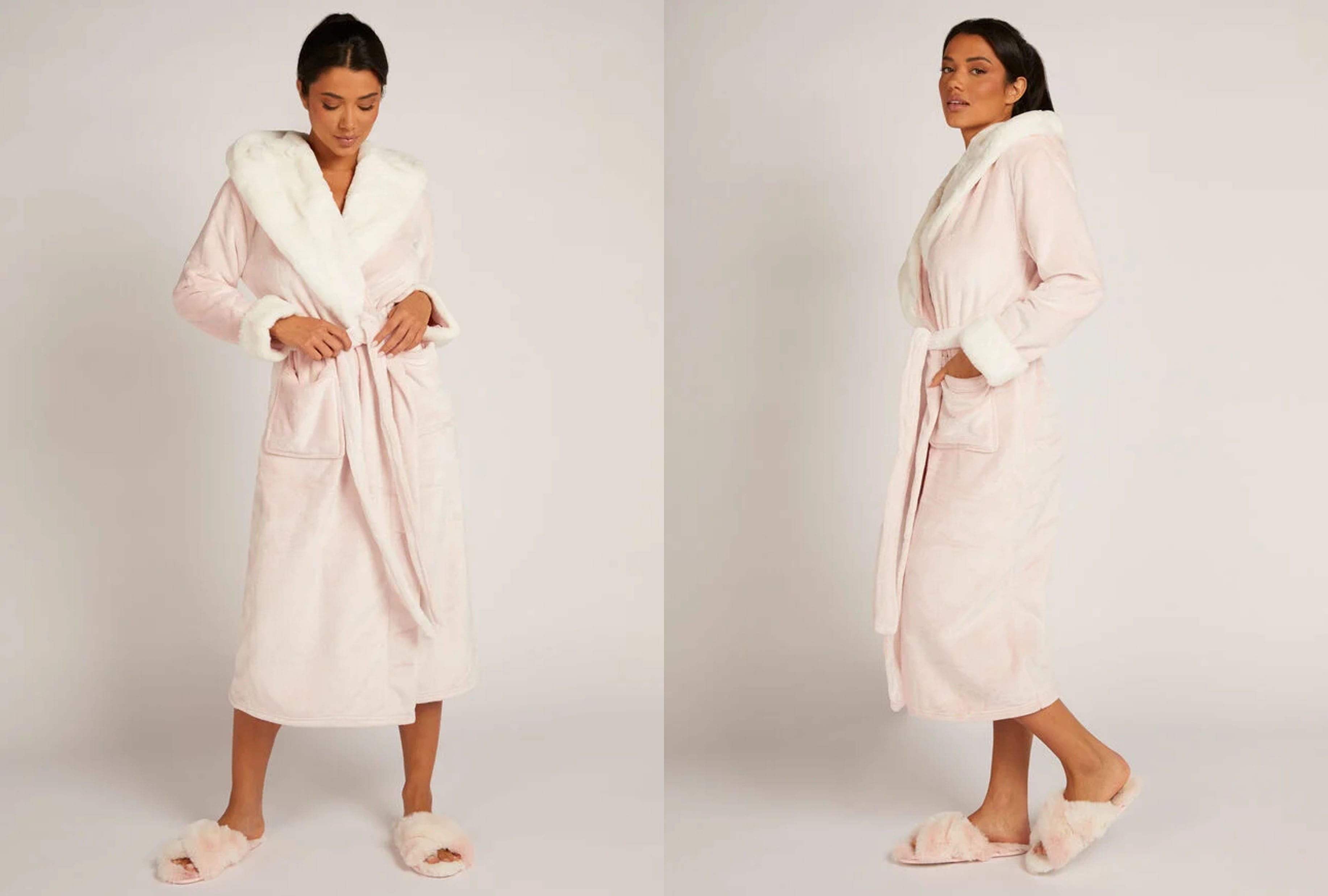 Hellomamma Womens Soft Long Fleece Dressing Gown Full Length Fluffy  Bathrobe Sleepwear Zip Up (M, Navy Blue) : Amazon.in: Clothing & Accessories