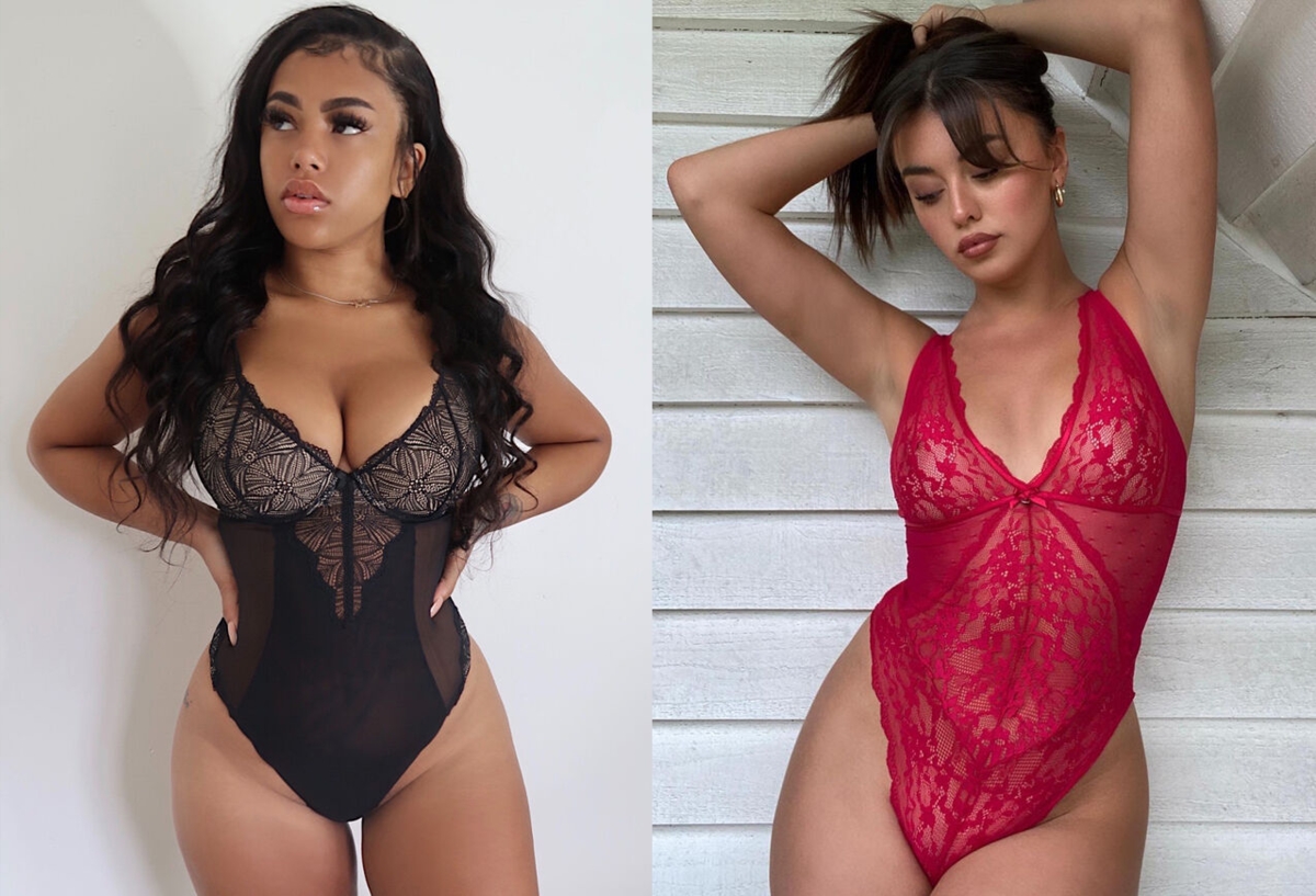 Kay and Millie in Lingerie Bodysuits