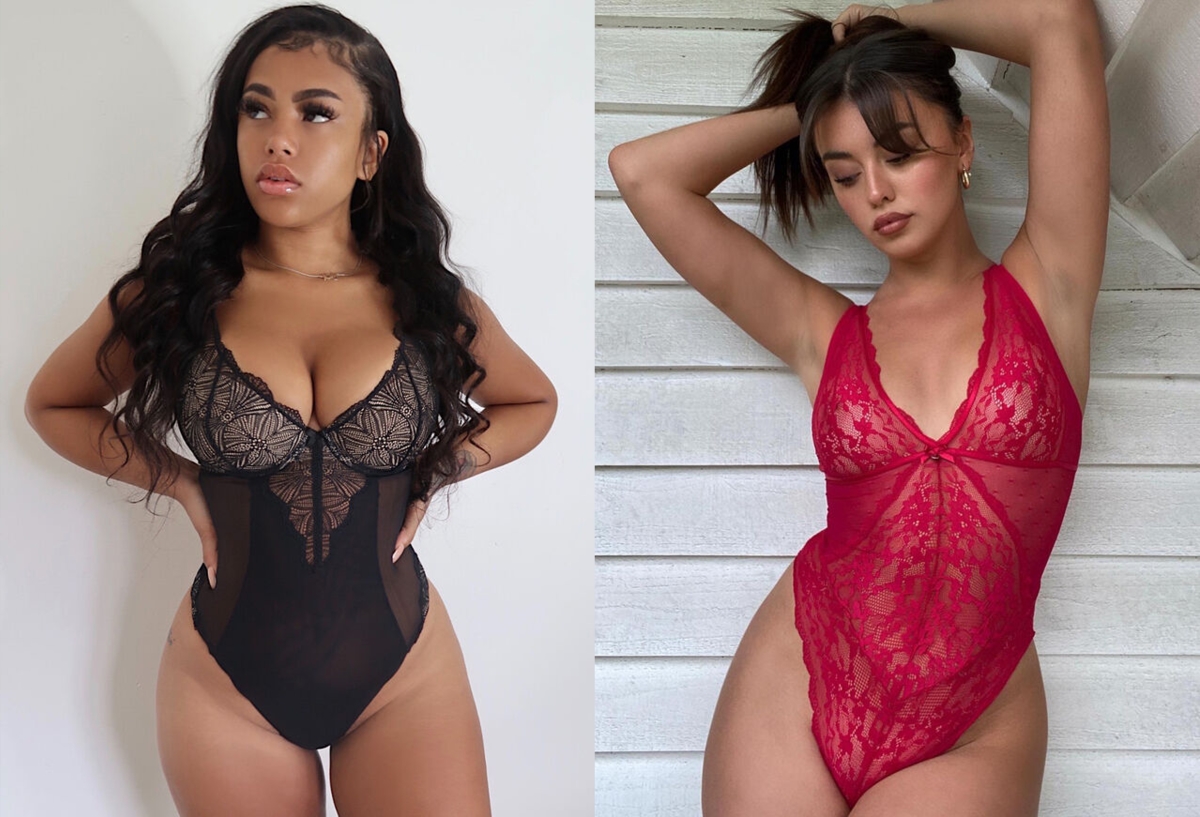 Kay and Millie in Lingerie Bodysuits