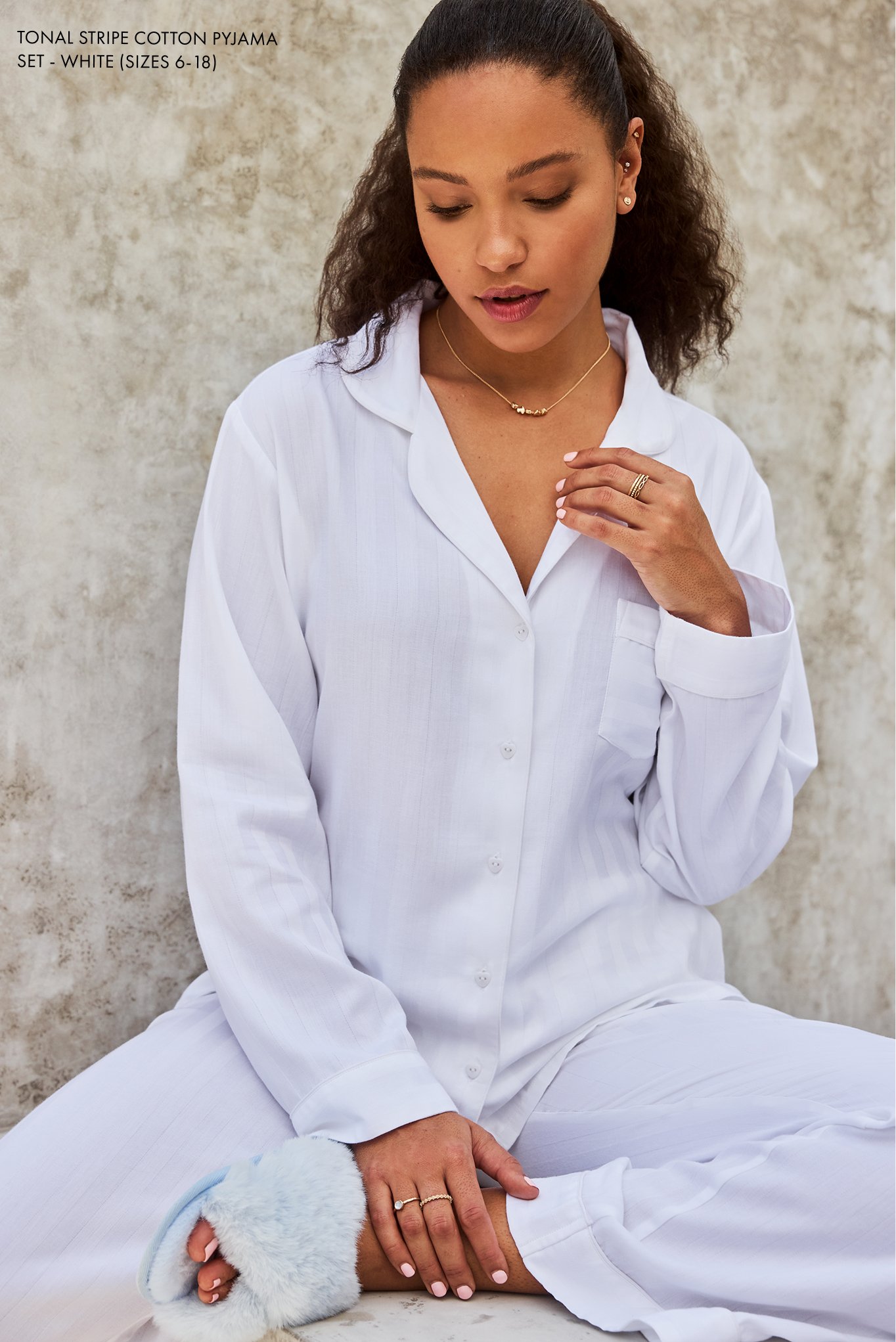 Woman in Cotton Pyjamas
