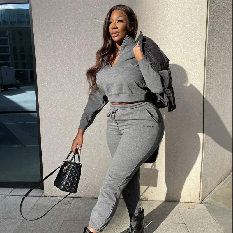 zip front hoodie lounge set