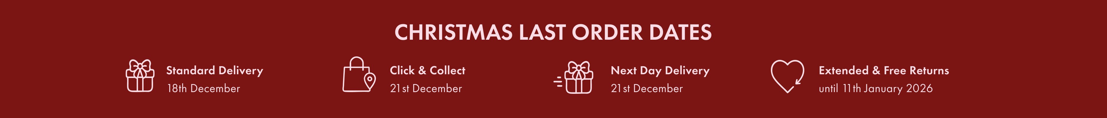 Christmas Last Order Dates
