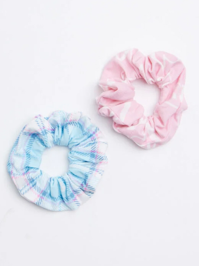 Check & heart scrunchies